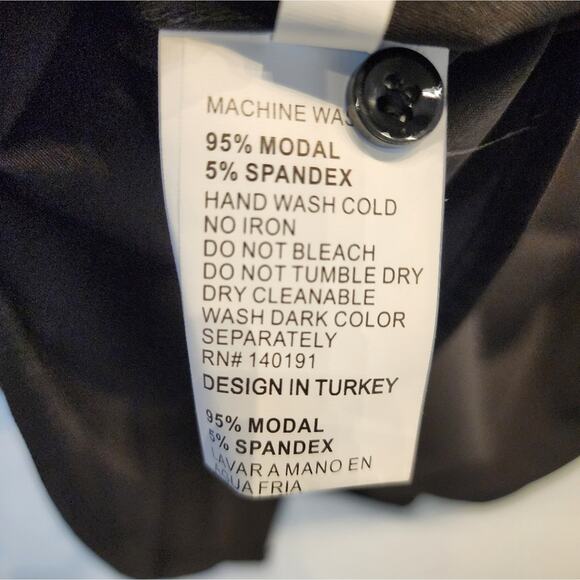 New Black Embroidered Men's Shirt Formal Party Button Up Dress Shirt L - Picture 8 of 10